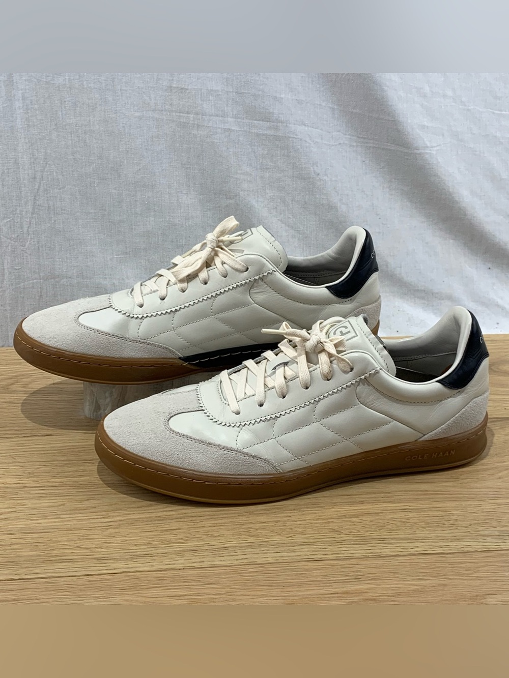 Cole Haan GrandPro Men’s Size 12 M Breakaway Ivory Leather Sneaker Shoes